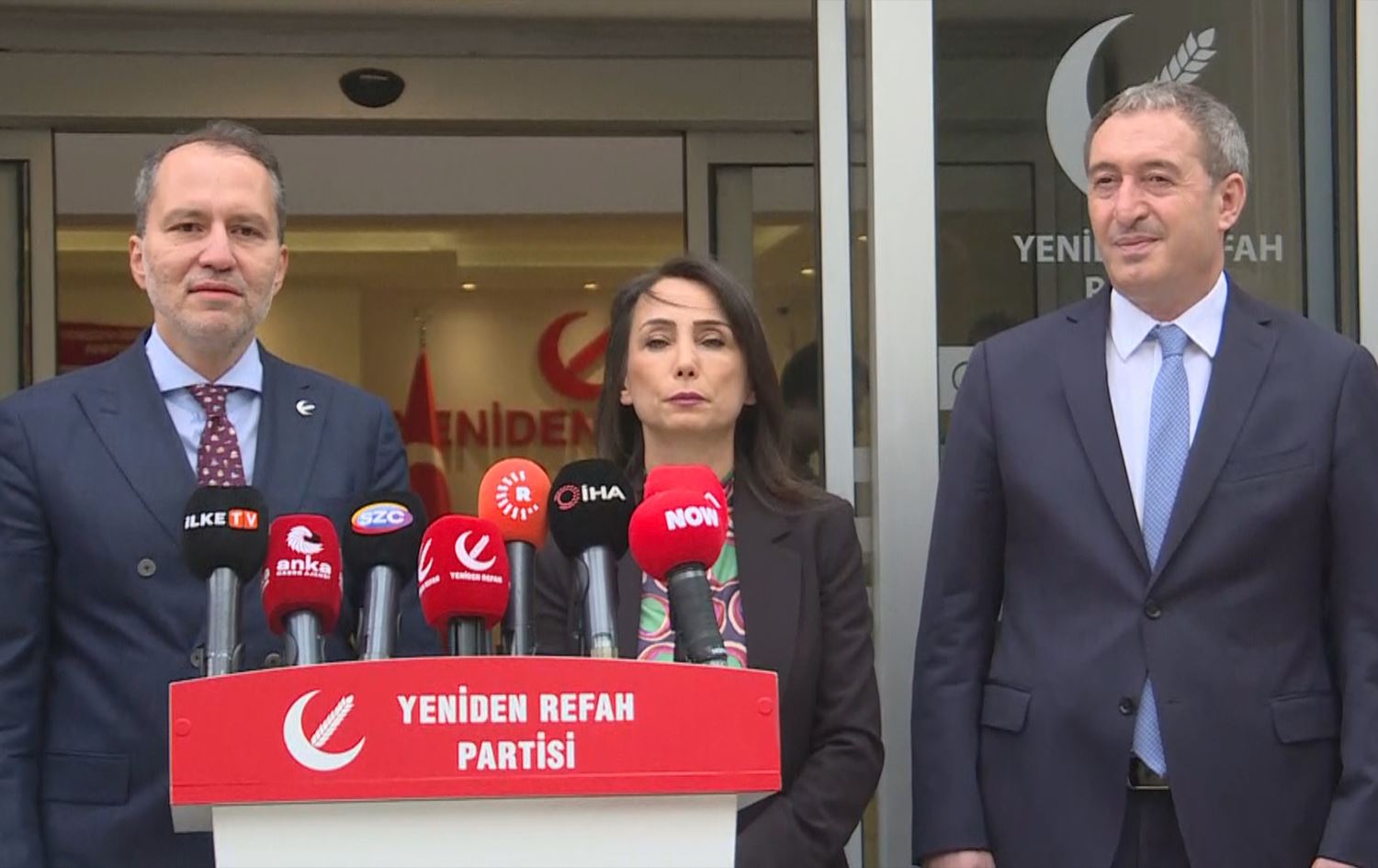 Hevserokên DEM Partiyê çûn serdana Fatîh Erbakan/Wêne: Ji ber dîmenan