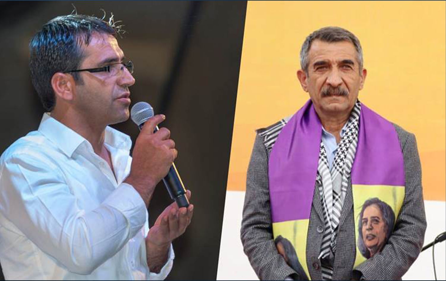 Yerlerine kayyım atanan Mustafa Sarıgül (solda) ve Cevdet Konak. / Foto: Rûdaw Grafik