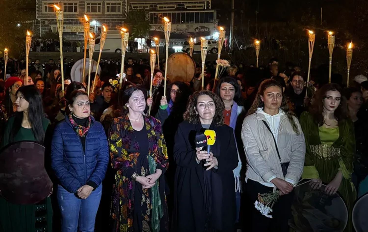 Jinan qedexekirina dirûşma "Jin, Jiyan, Azadî" protesto kir /Wêne: MA