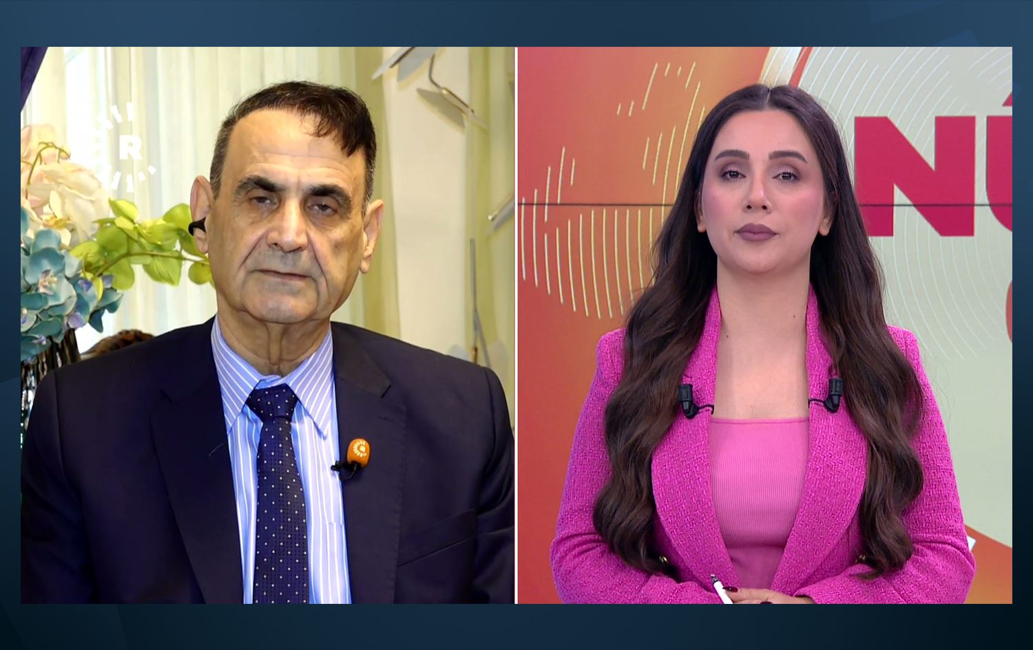 Serokê Tevgera Niştmanî ya Kurdên Feylî Munîr Hedad û Nalîn Hesen/Wêne: Rûdaw