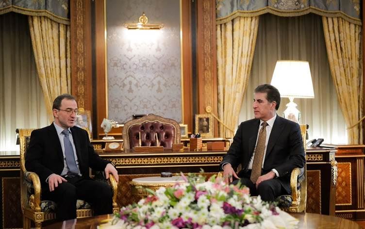 Civîna Nêçîrvan Barzanî Balyozê Rûsyayê yê Îraqê/Wêne: Rûdaw Grafîk