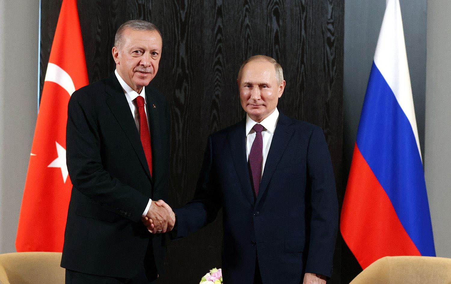 Serokê Rûsyayê Vlademir Putîn û Serokkomarê Tirkiyeyê Recep Tayyîp Erdogan / Wêne: Arşîv