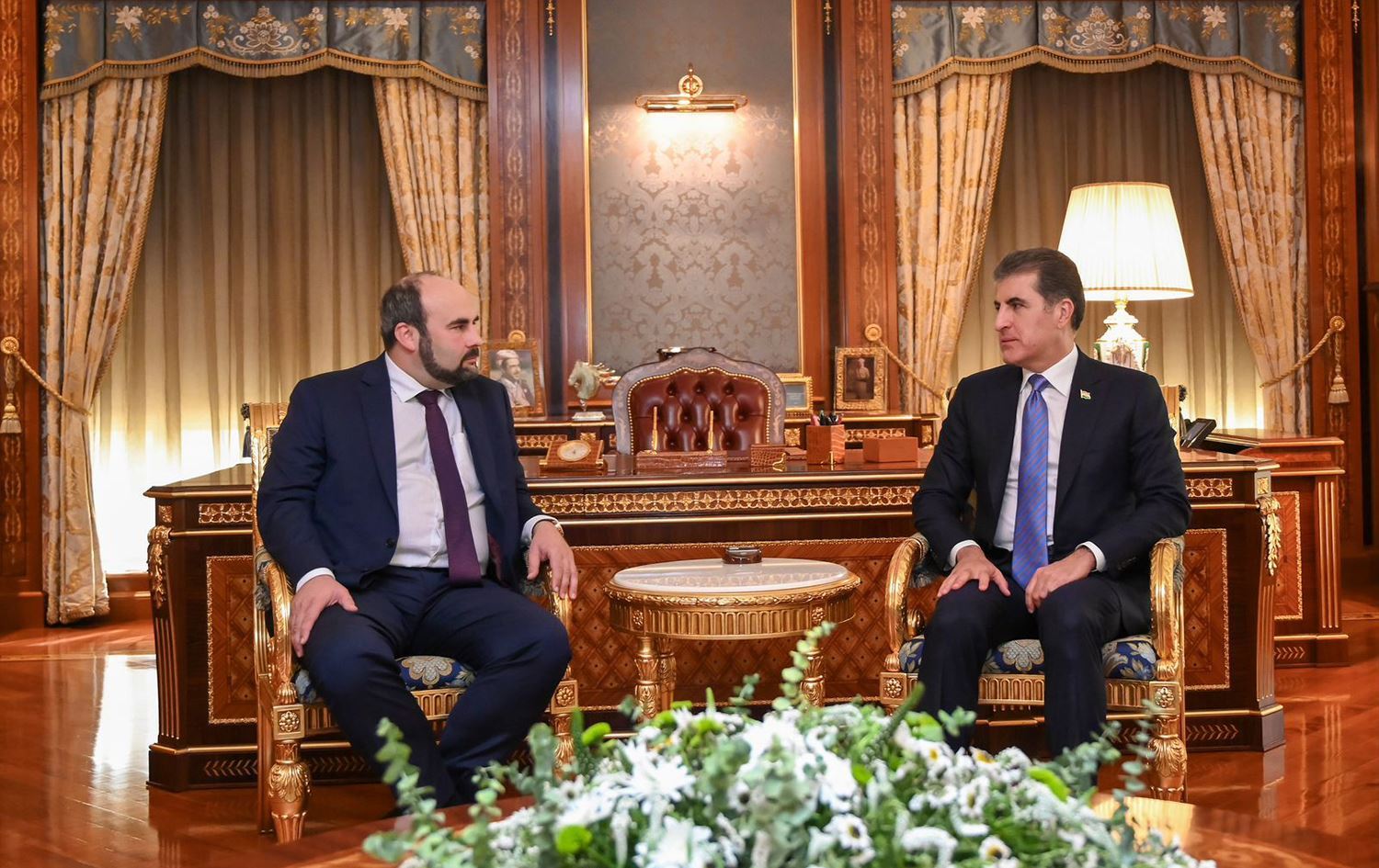 Balyozê Çekyayê Jan Snaidauf û Nêçîrvan Barzanî /Wêne: Serokatiya Herêma Kurdistanê 