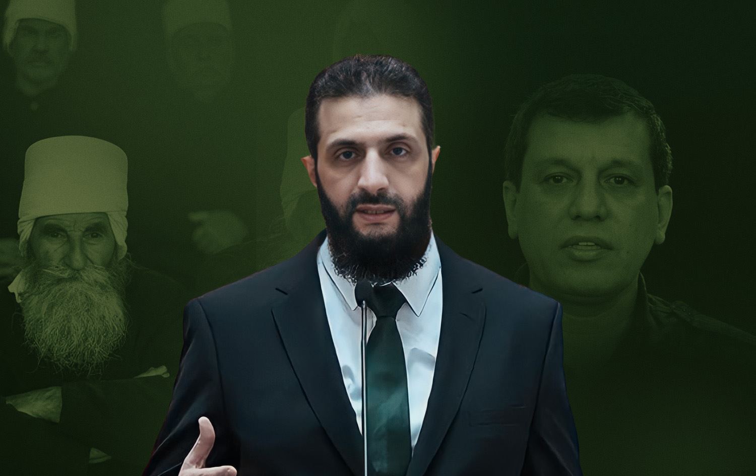 Kesayetiyên Durzî, Ehmed Şer û Mezlûm Ebdî /Wêne: Rûdaw Grafîk