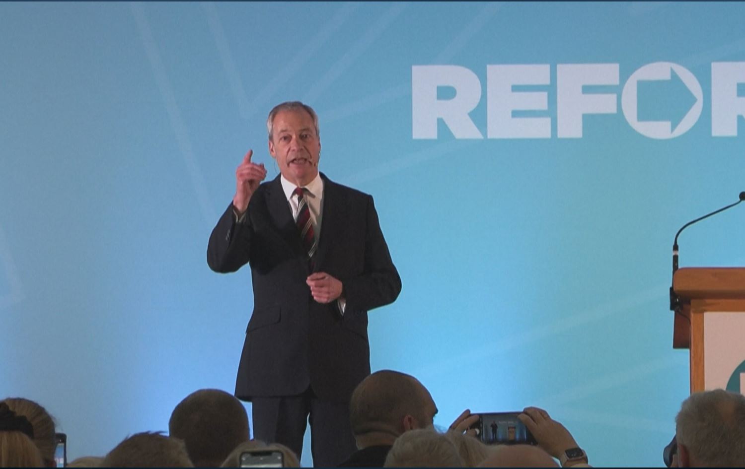 Serokê Partiya Reformê ya Brîtanyayê Nigel Farage / Wêne: Ji dîmenan