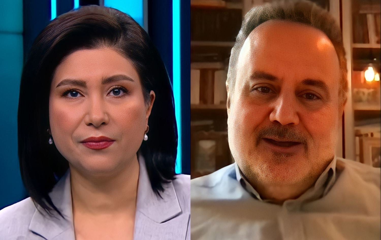 Foto: Yazar Muhsin Kızılkaya Rûdaw TV’de Hêvîdar Zana’nın sunduğu bültene konuk oldu