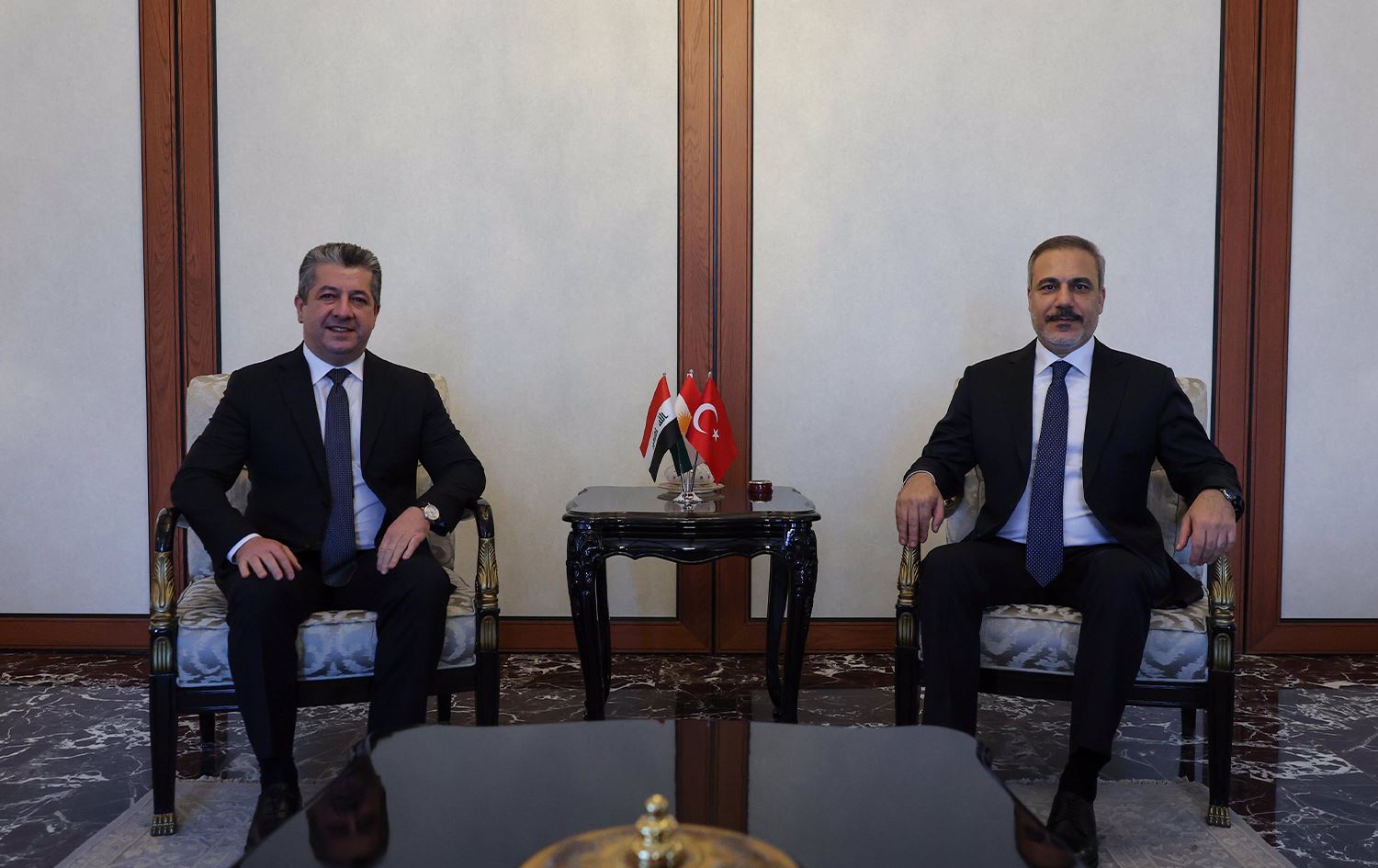 Mesrûr Barzanî û Hakan Fîdan: Wêne\ AA