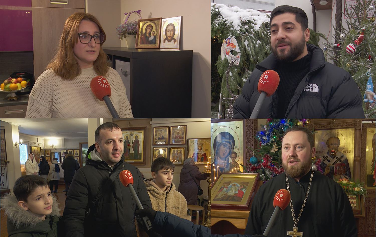 Kurdên Xirîstiyan û keşeyê dêrê /Wêne: Rûdaw