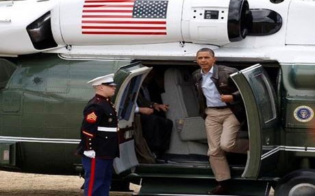 أوباما يتلقى العلاج من التهاب في الحلق