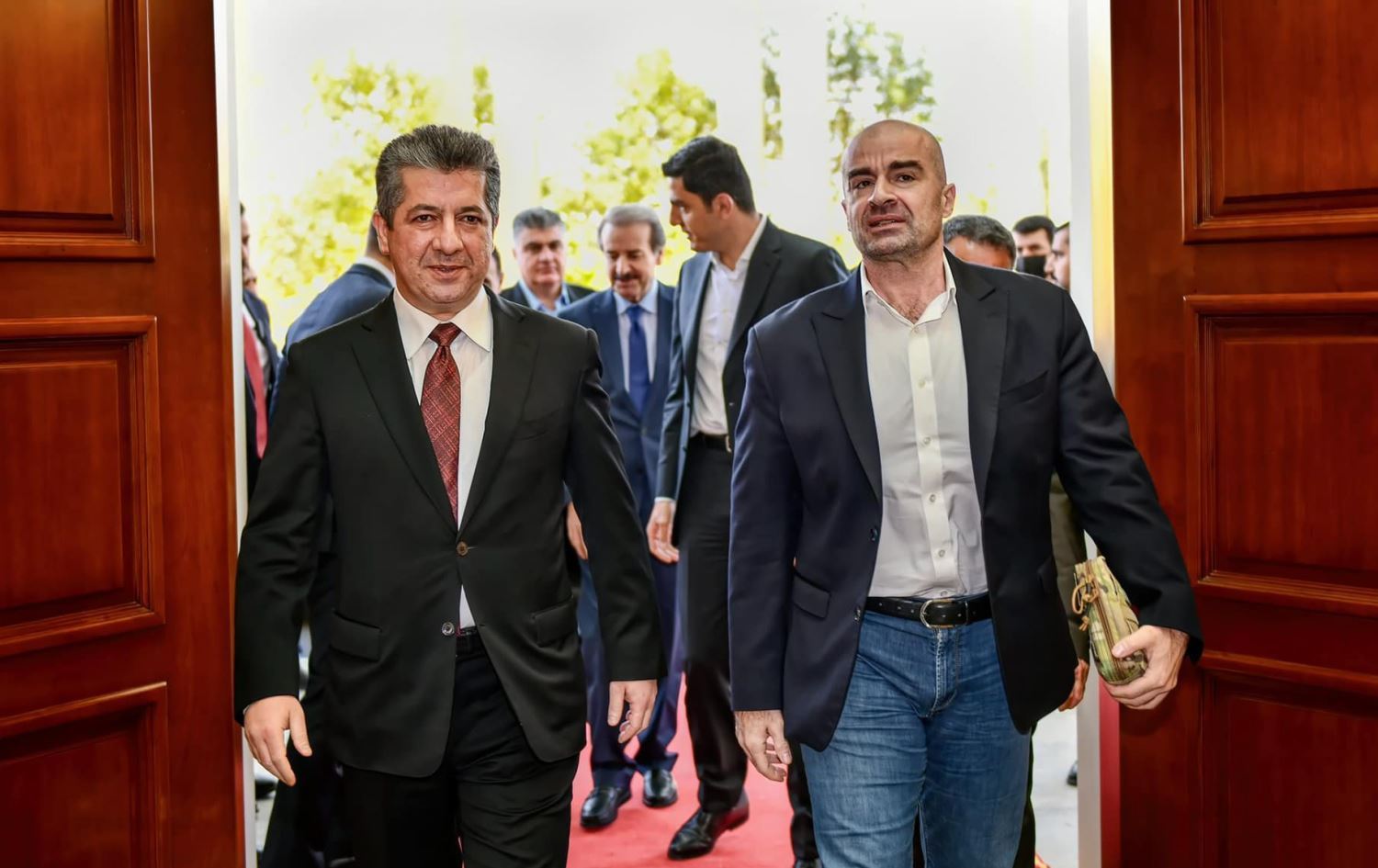 PM Barzani, PUK leader Talabani hold rare meeting on government formation