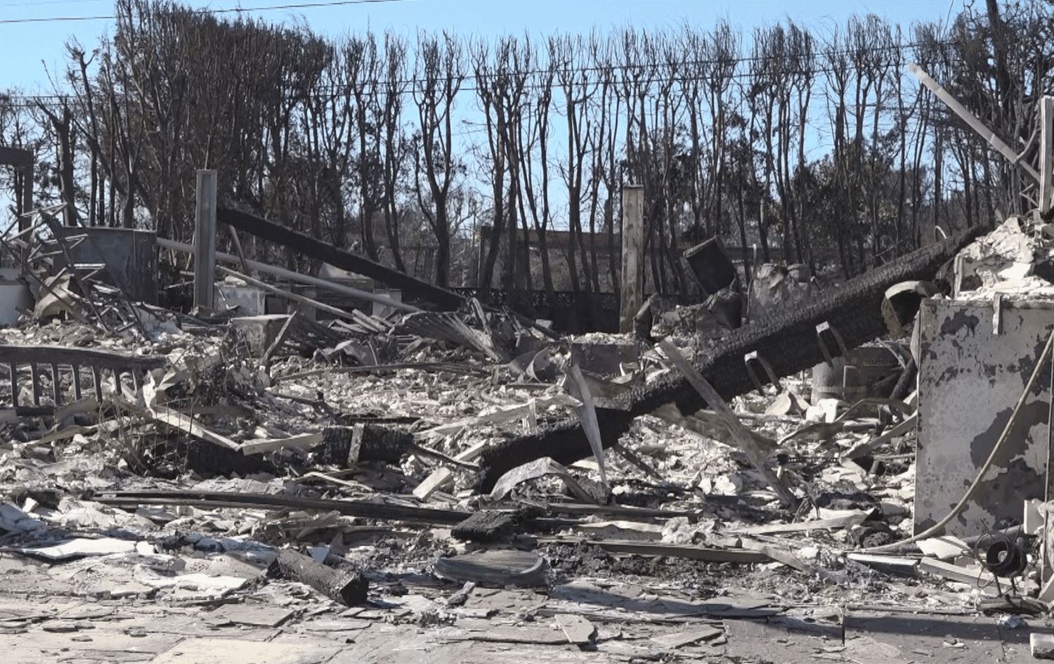 دیمەنی ناوچەیەکی سووتاو لە لۆس ئەنجلس. وێنە: رووداو