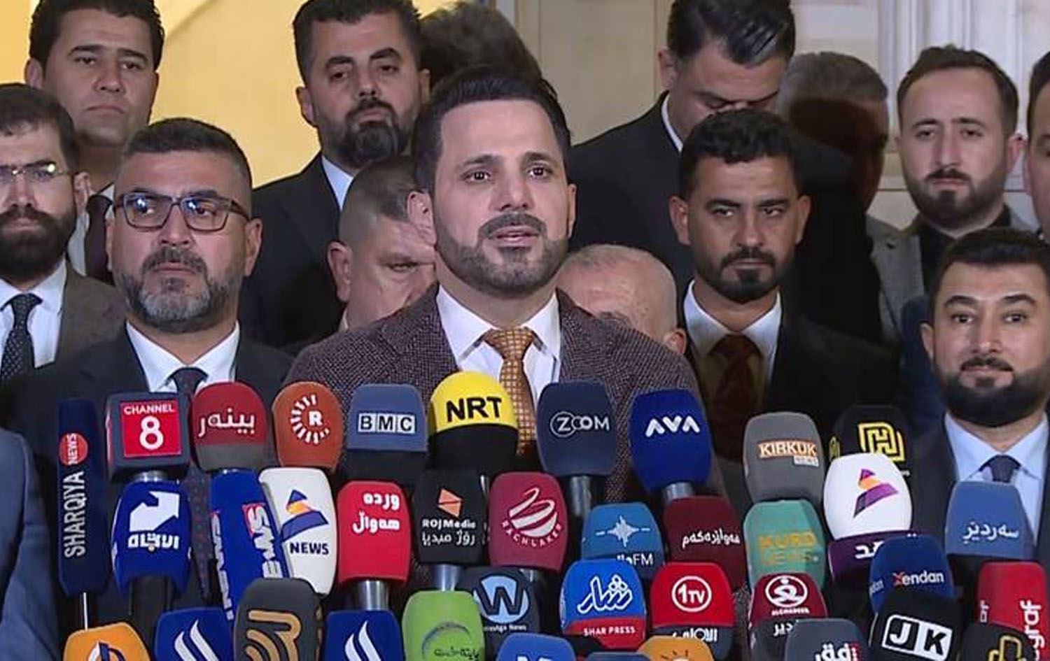 Abdulwahid'in düzenlediği basın toplantısından kare