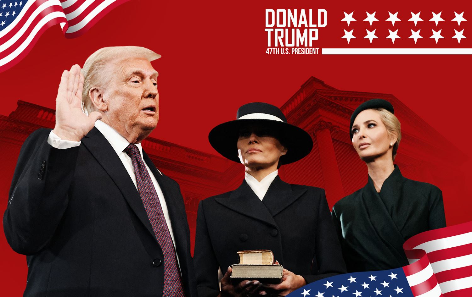 دۆناڵد ترەمپ لە کۆشکی کاپیتۆڵ سوێندی یاسایی دەخوات.