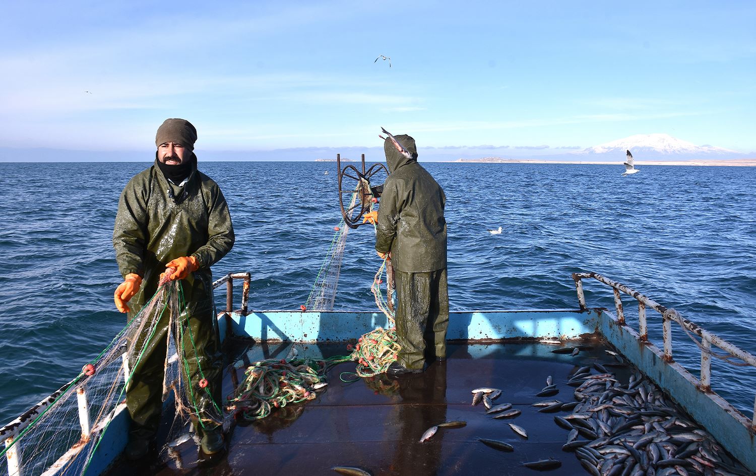 Masîgirên li Gola Wanê / Wêne: AA