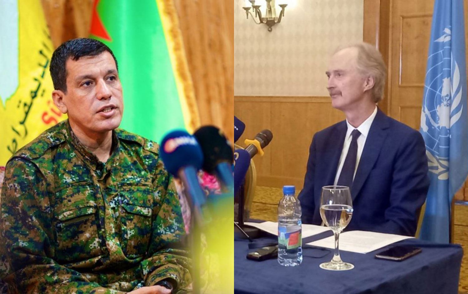 BM Suriye Özel Temsilcisi Geir O. Pedersen ve DSG Komutanı Mazlum Abdi