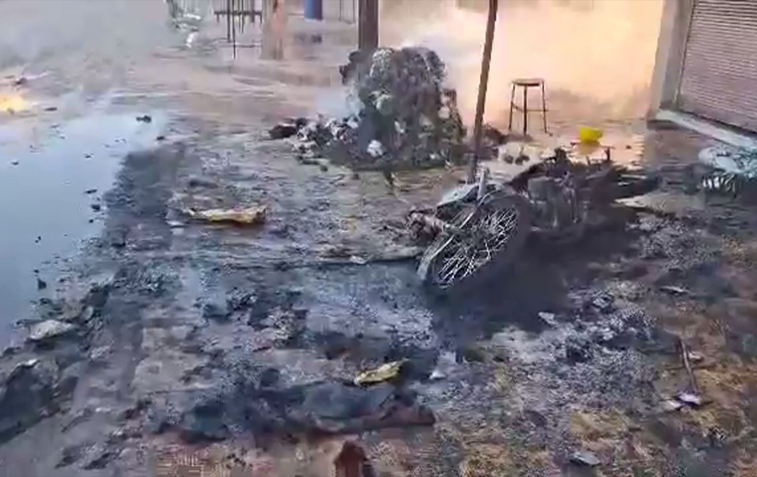 Dimenên piştî bombebaranê /Wêne: Torên Civakî