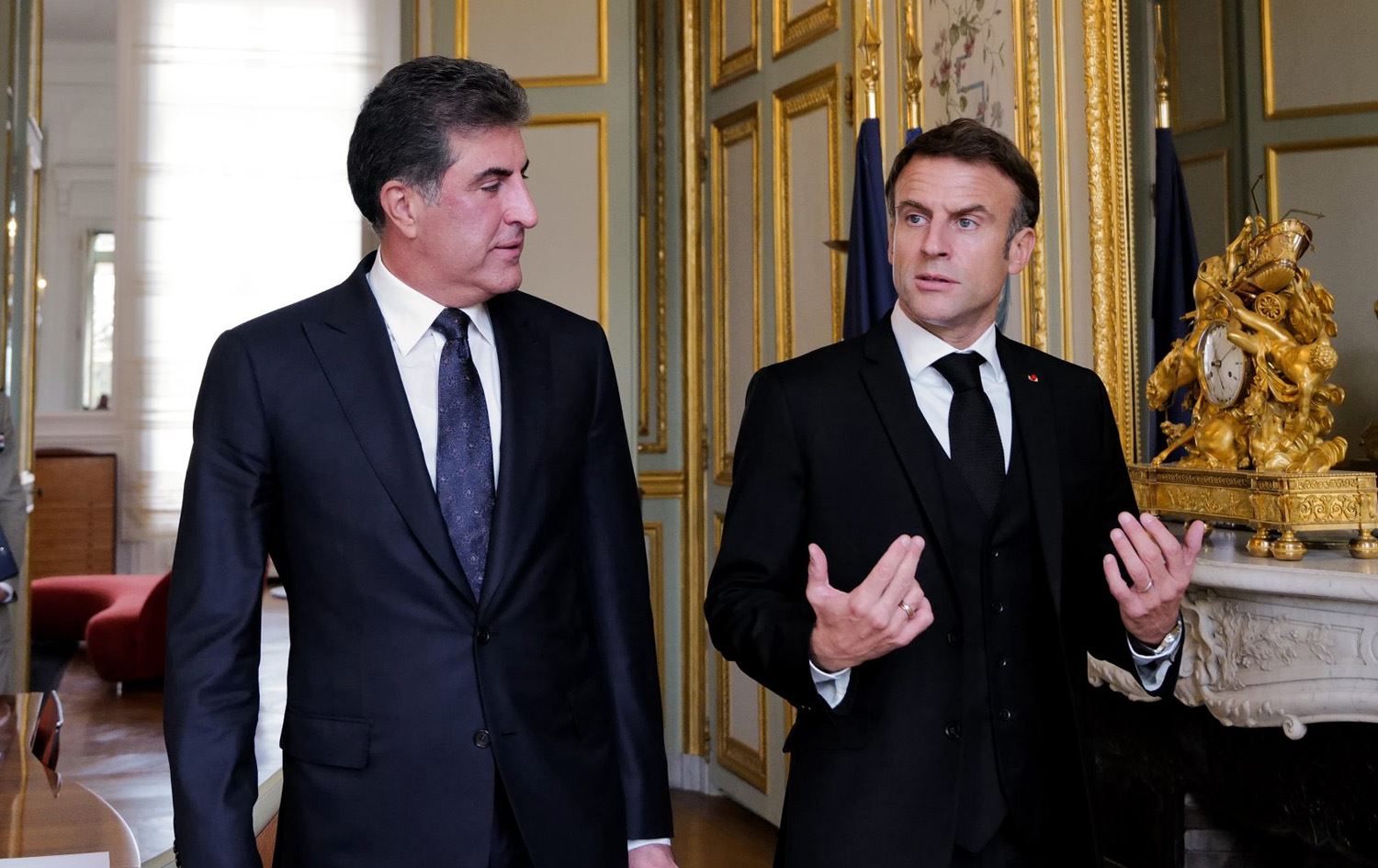 Neçirvan Barzani ile Macron bir arada - Arşiv