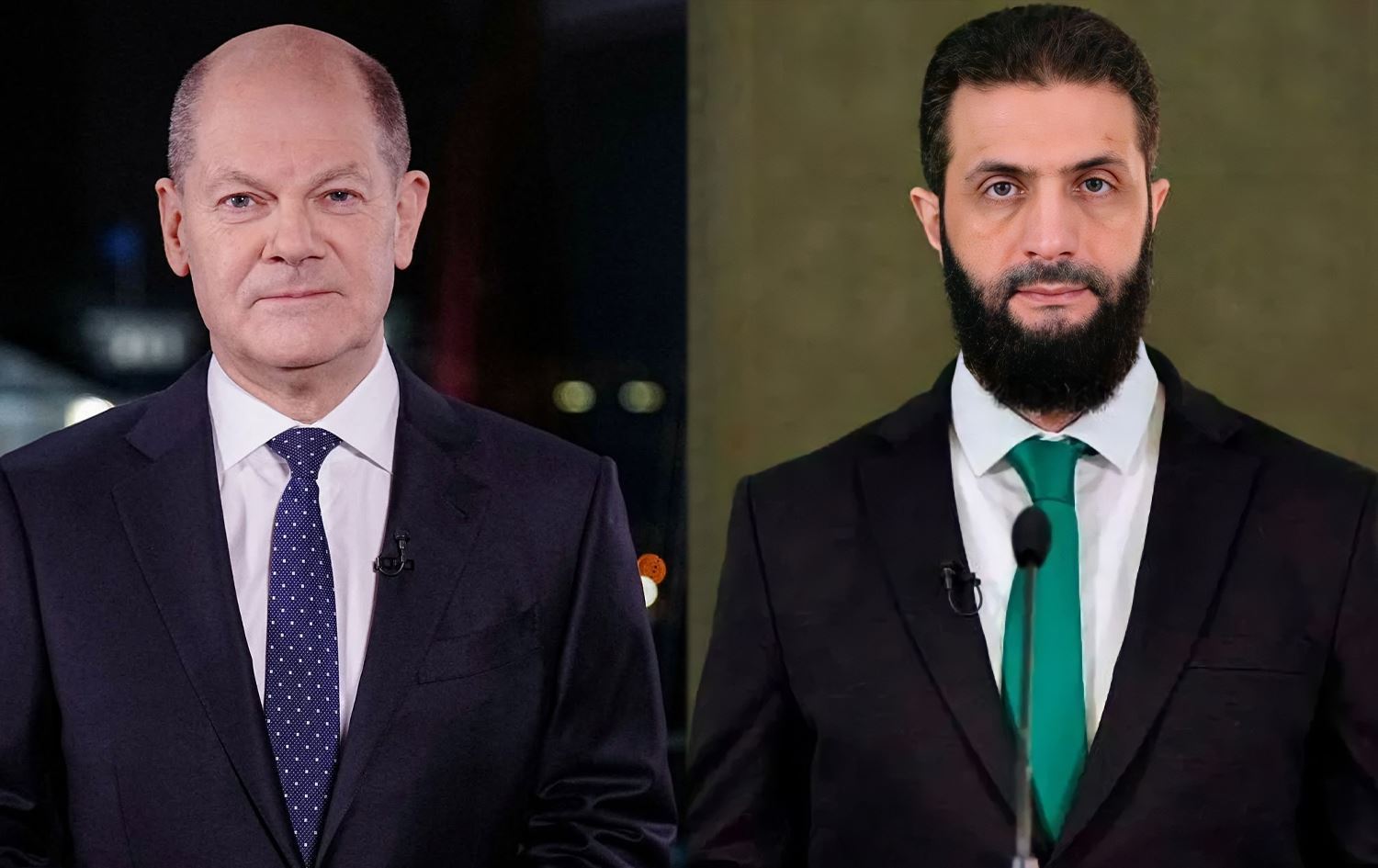 Almanya Başbakanı Olaf Scholz ve Suriye Geçiş Dönemi Cumhurbaşkanı Ahmed Şara