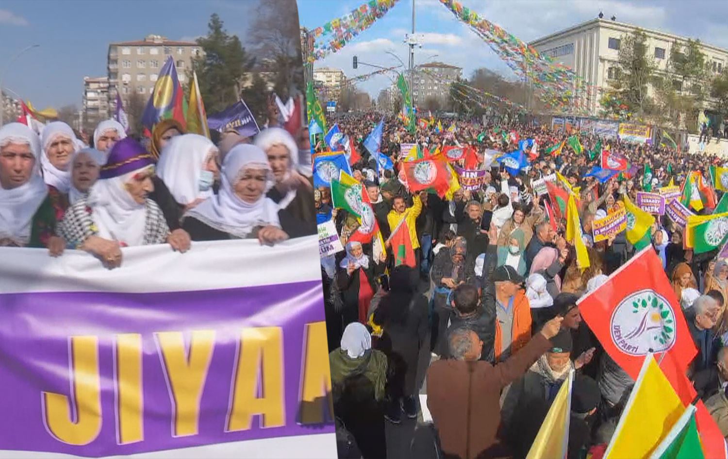 Mitînga Aştî ji bo Azadiyê ya li Amedê / Wêne: Rûdaw