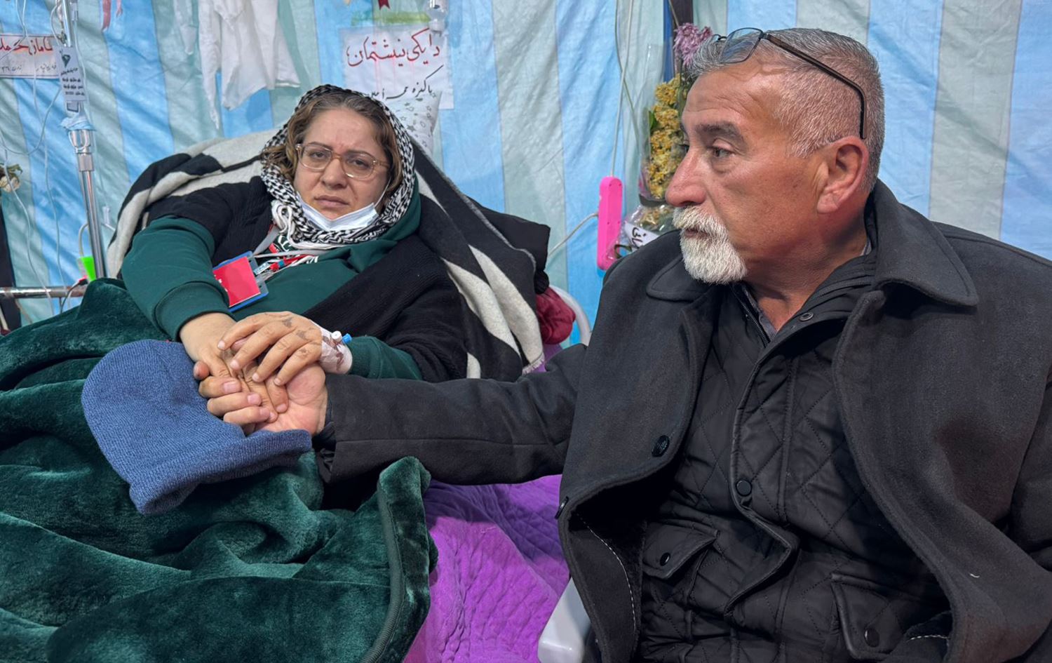 Mamoste Pakîze Hemedemîna ku di grevê de ye / Wêne: Rûdaw