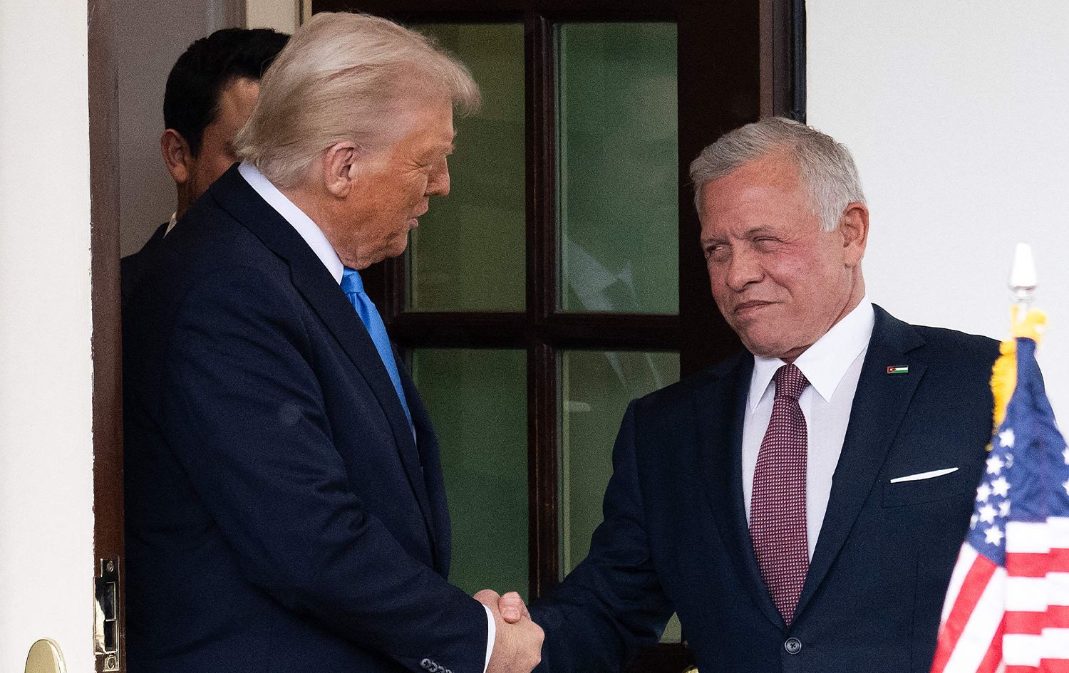 ترەمپ جەخت لە راگواستی فەلەستینییەکان دەکاتەوە و شای ئوردنیش دەڵێت پلانی خۆیان هەیە