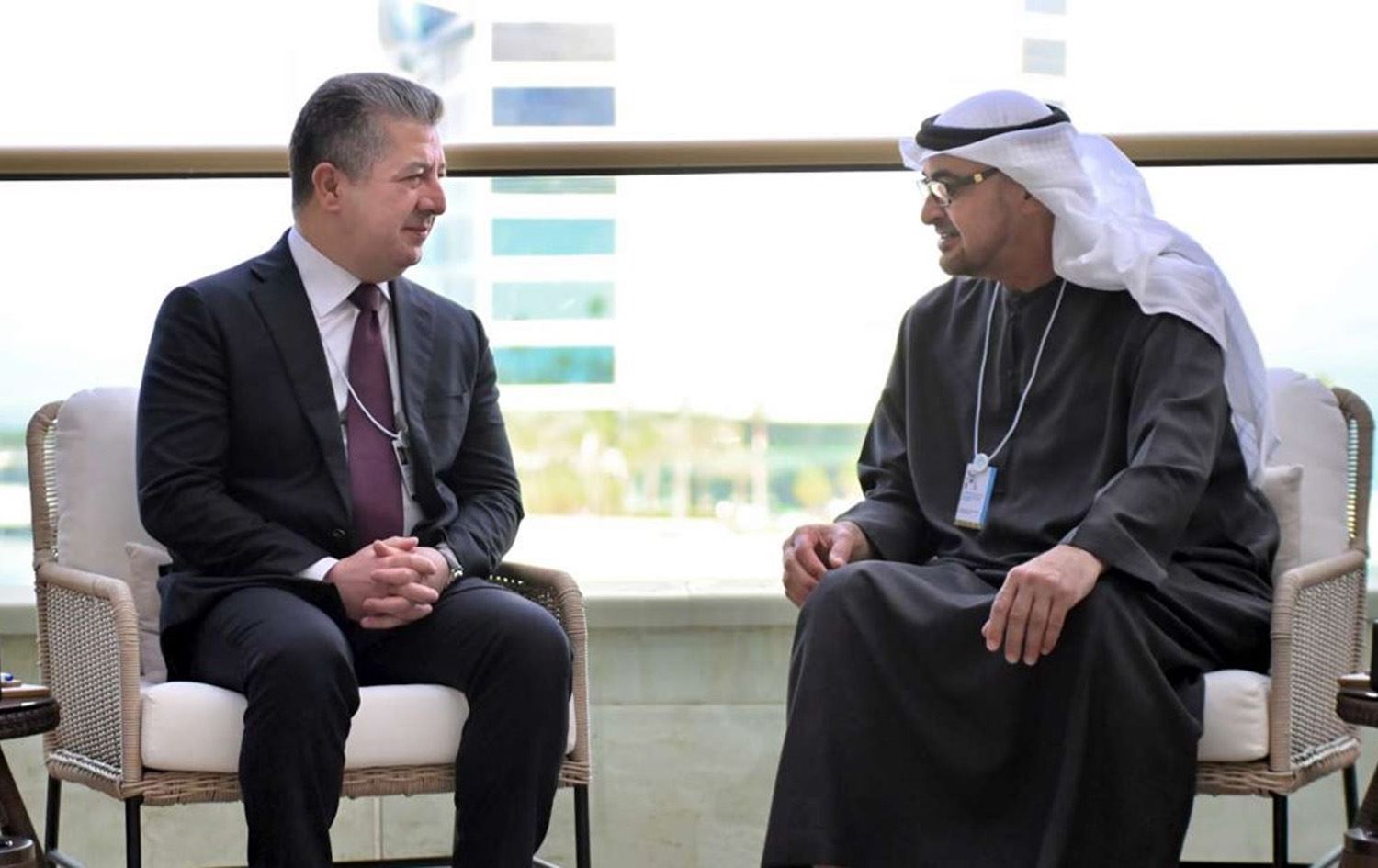 Mesrûr Barzanî û Al Nehyan / Wêne: Rûdaw