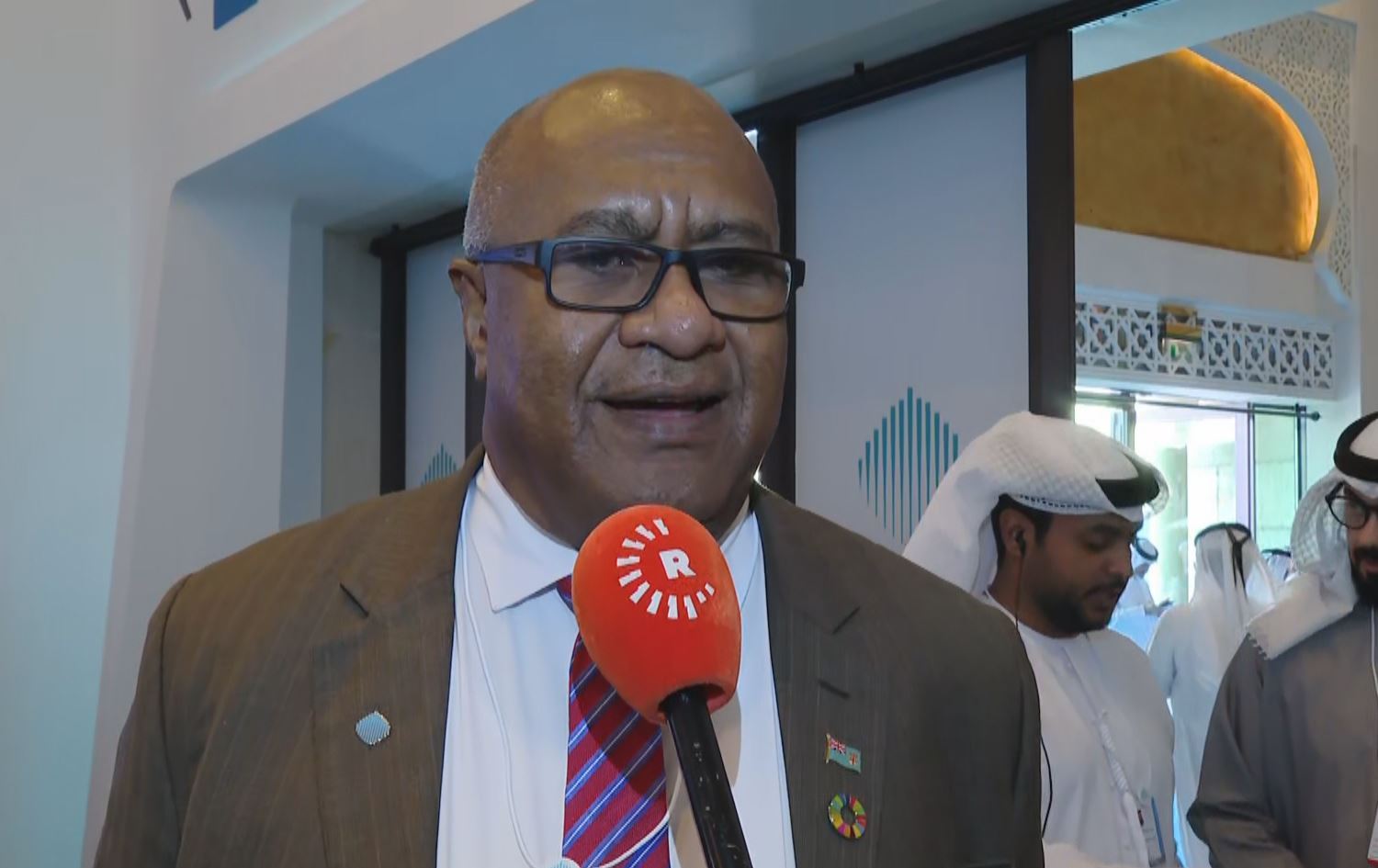 Fiji Cumhuriyeti Başbakan Yardımcısı ve İletişim Bakanı Manoa Kamikamica Dubai’de gerçekleştirilen Dünya Hükûmetler Zirvesi kapsamında Rûdaw’a konuştu. / Foto: Rûdaw