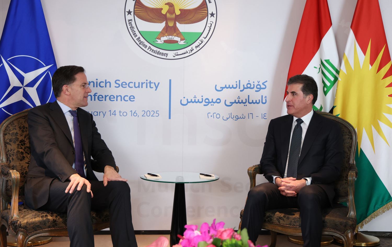 Neçirvan Barzani ve NATO Genel Sekreteri Mark Rutte      