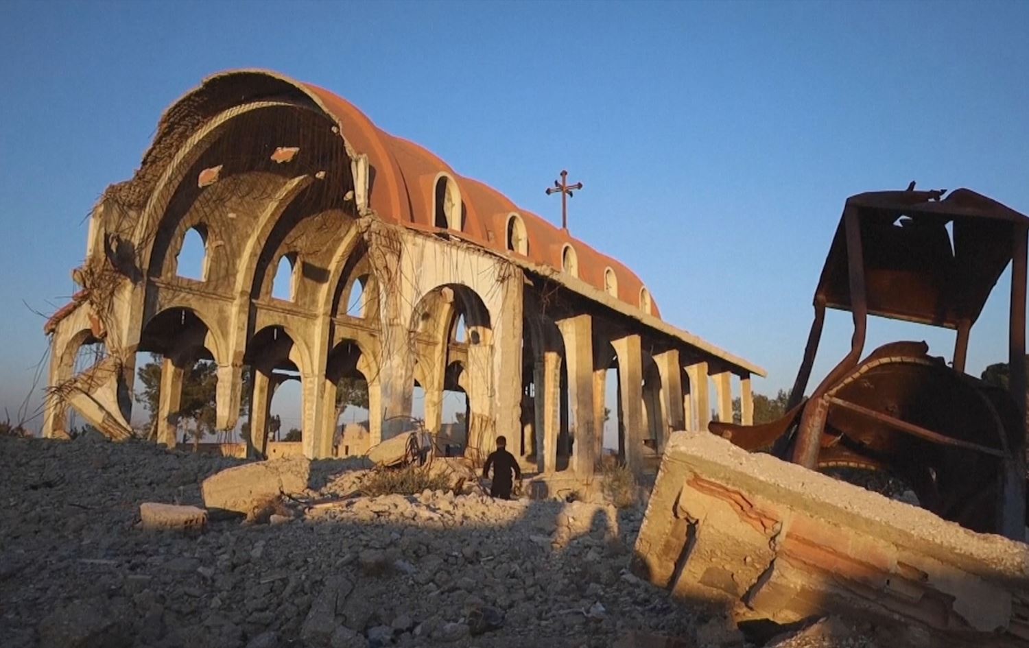 Dêra gundê Til Talê /Wêne: Ji videoyê