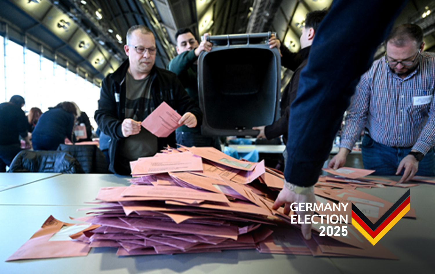 جیاکردنەوەی دەنگی پۆستە لە فرانکفۆرت. وێنە: AFP 