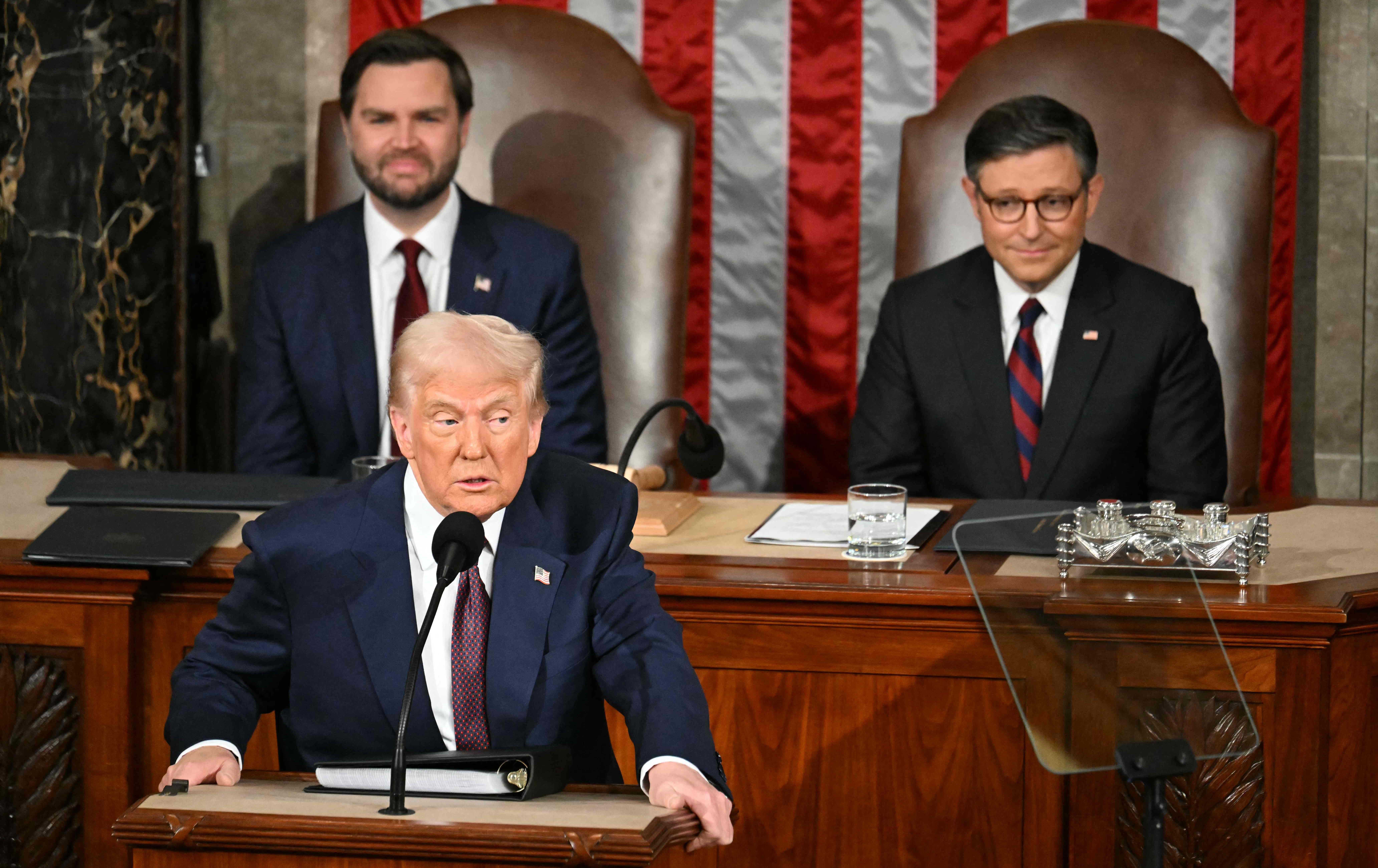 Donald Trump li Kongreyê axivî / Wêne: AFP