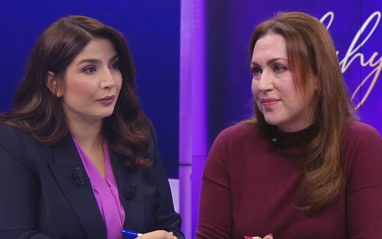 Sherri Kraham Talabani (sağda) ve Şehyan Tahsin (solda) 