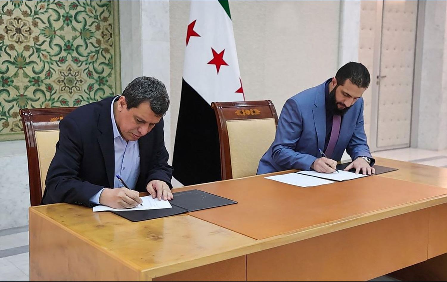 DSG Komutanı Mazlum Abdi & Suriye Geçiş Hükümeti Cumhurbaşkanı Ahmed Şara