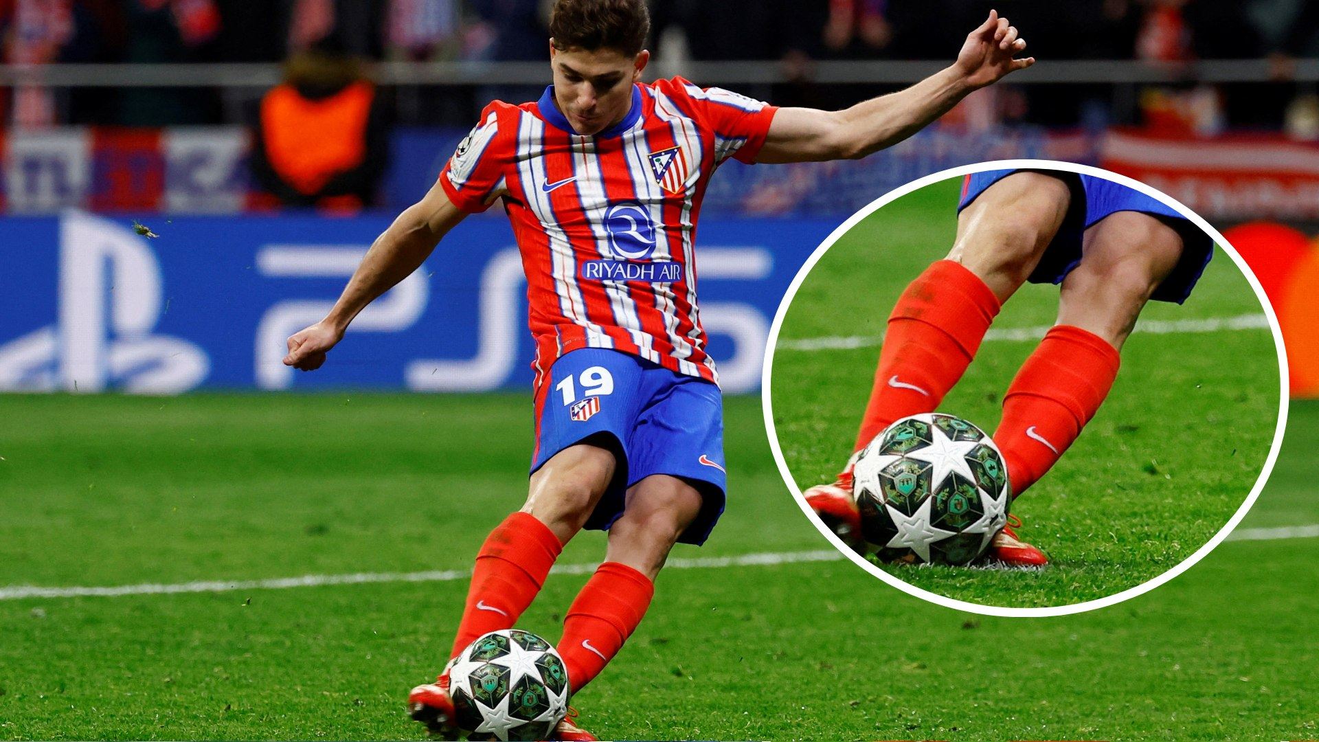 ئەلڤارێز لە کاتی لێدانەکەی