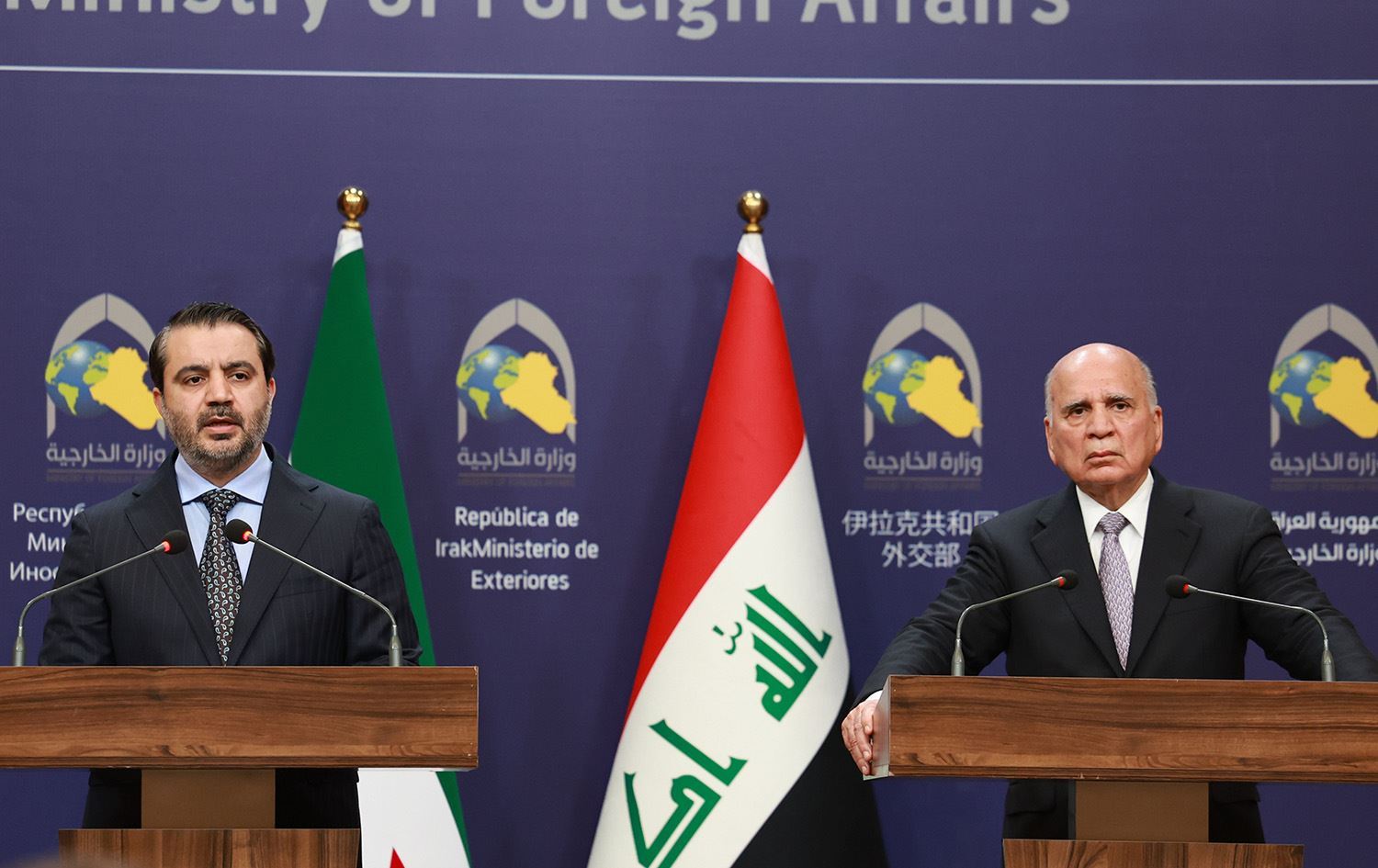 Eshed Şeybanî û Fuad Husên\ Wêne: AA