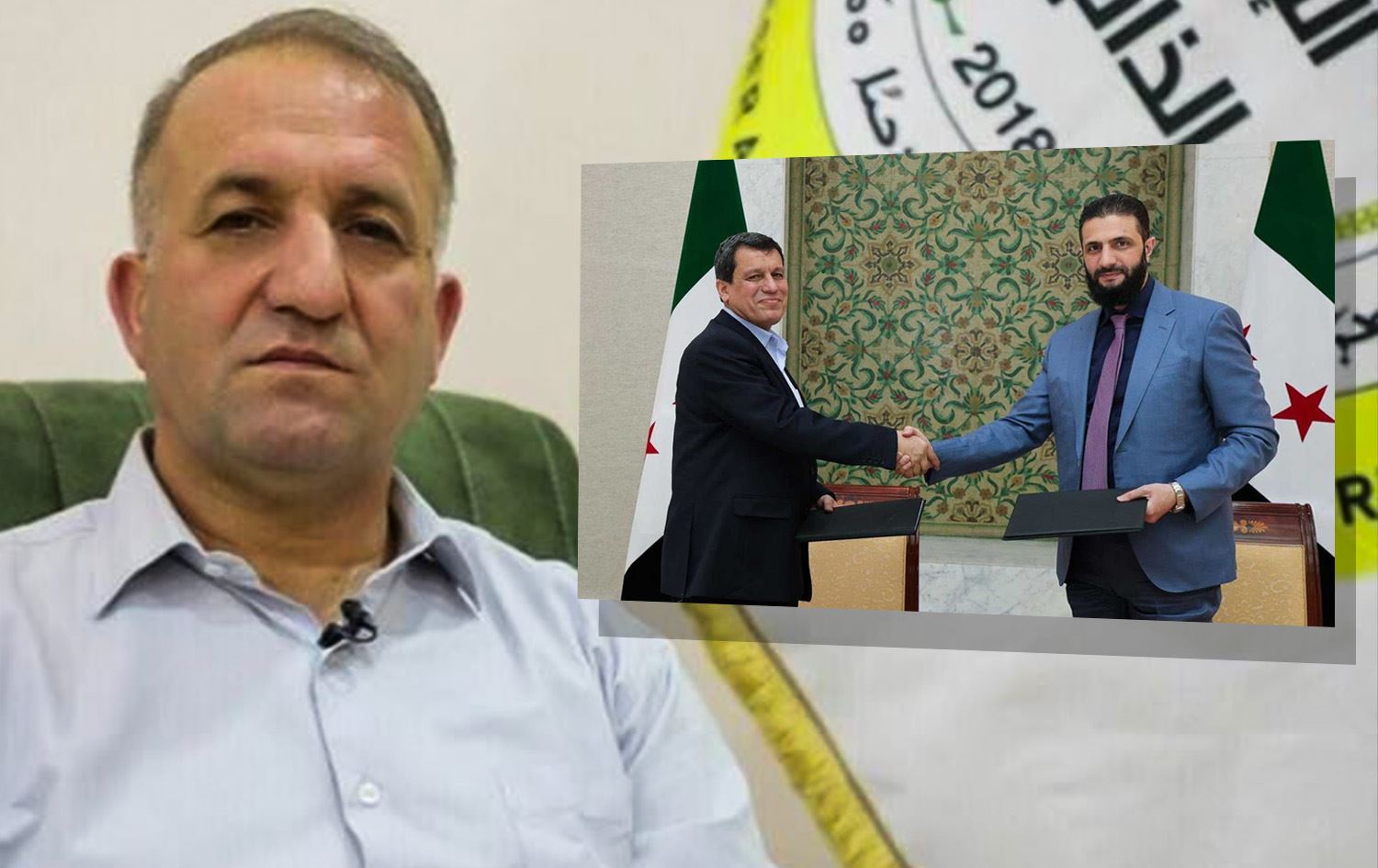 Bedran Çiya Kurd û wêneyêe Ehmed Şer û Mezlûm Ebdî\ Wêne: Rûdaw Grafîk