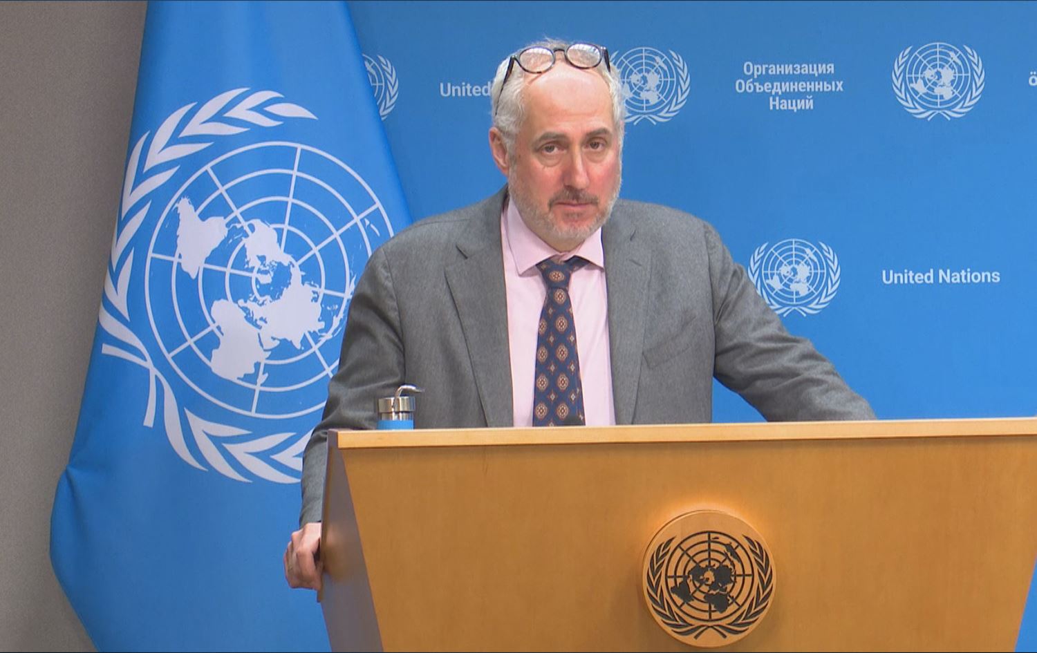 Berdevkê Sekreterê Giştî yê Neteweyên Yekbûyî Stephane Dujarric / Wêne û vîdeo: Rûdaw