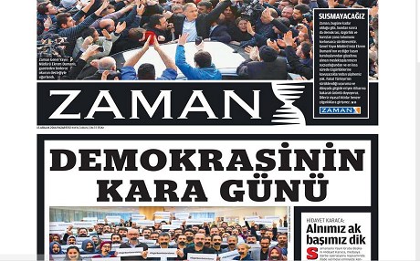 TÜRKİYE BASIN ÖZETİ – Zaman’dan siyah logo