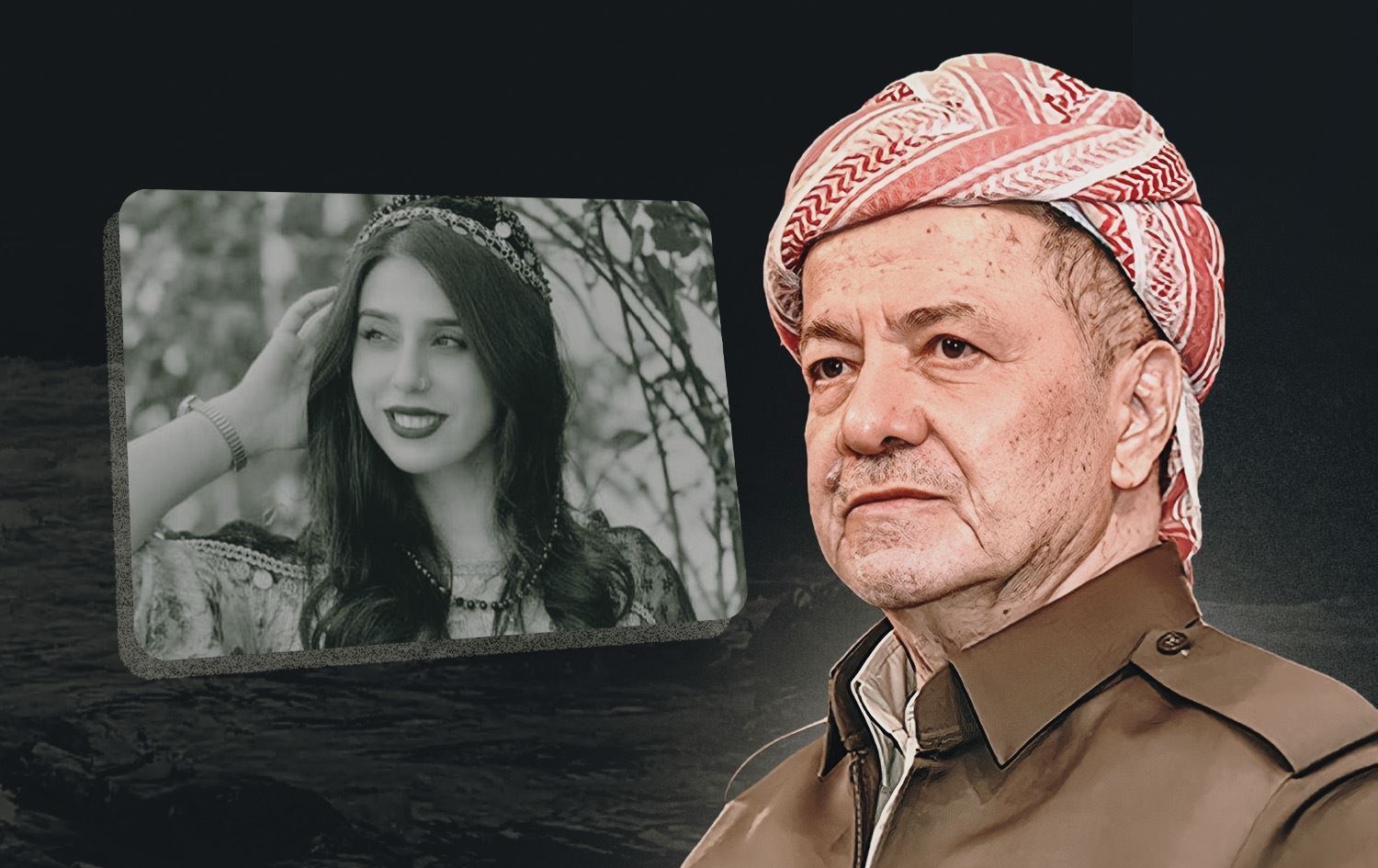 Wêneyê Avestayê û Serok Barzanî / Wêne: Rûdaw Grafîk