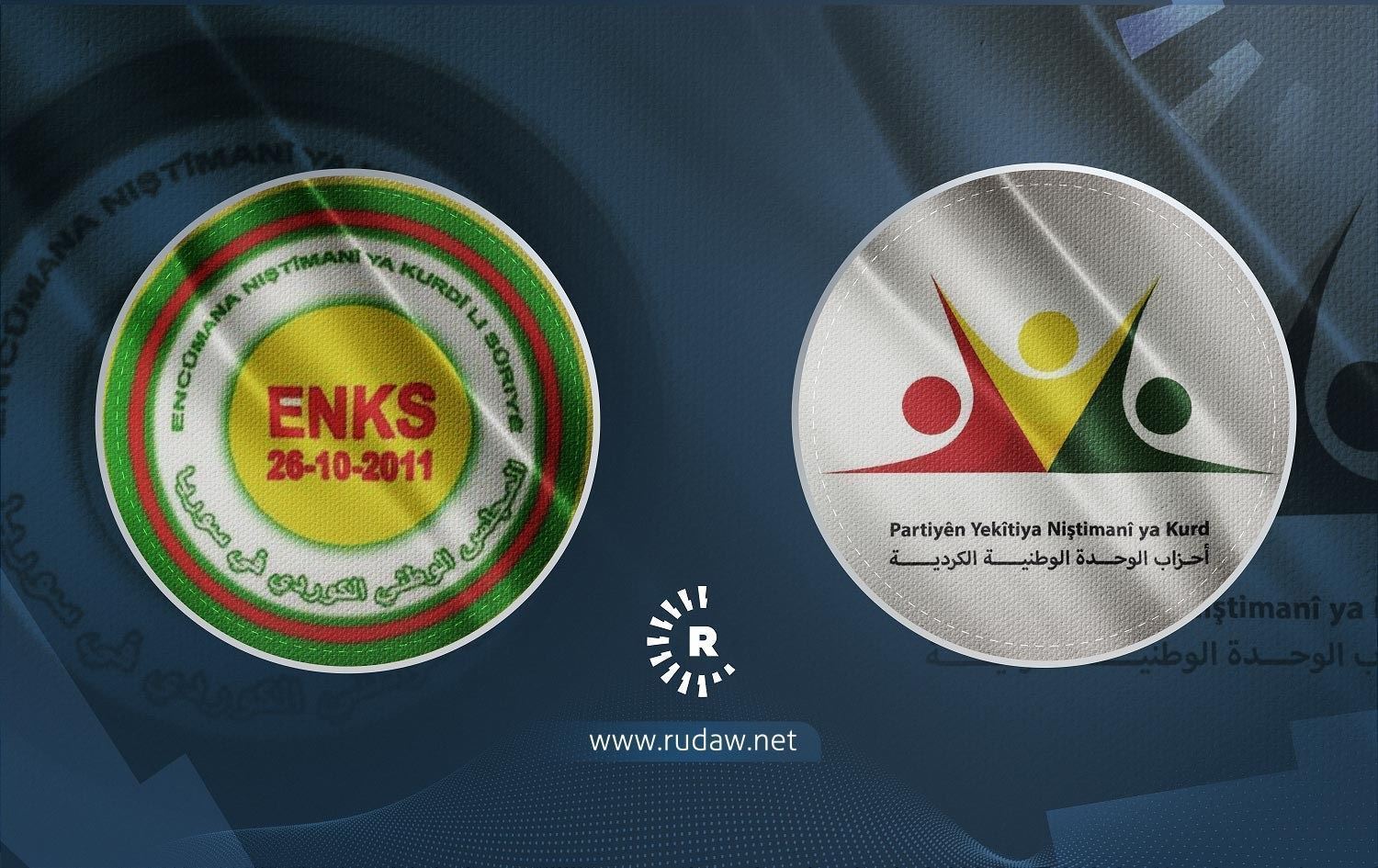 Logoyên ENKS û PYNKyê /Wêne: Rûdaw Grafîk