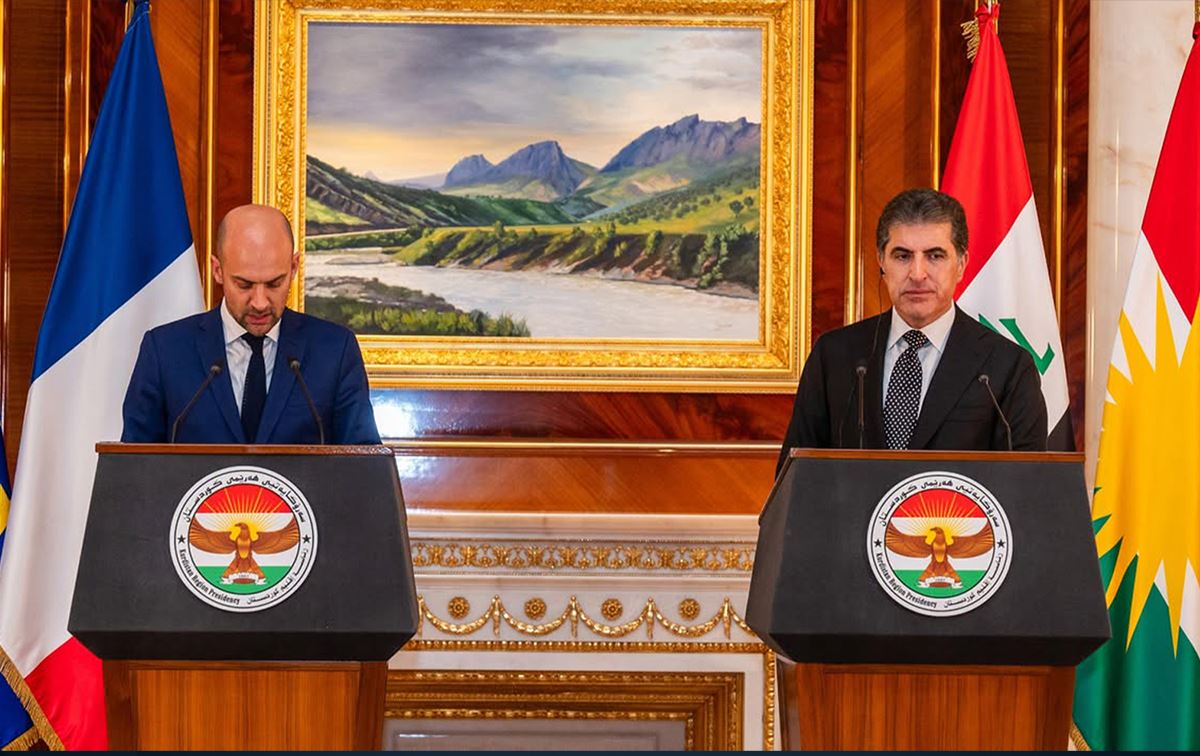 Fransa Dışişleri Bakanı Jean-Noel Barrot ve Kürdistan Bölgesi Başkanı Neçirvan Barzani