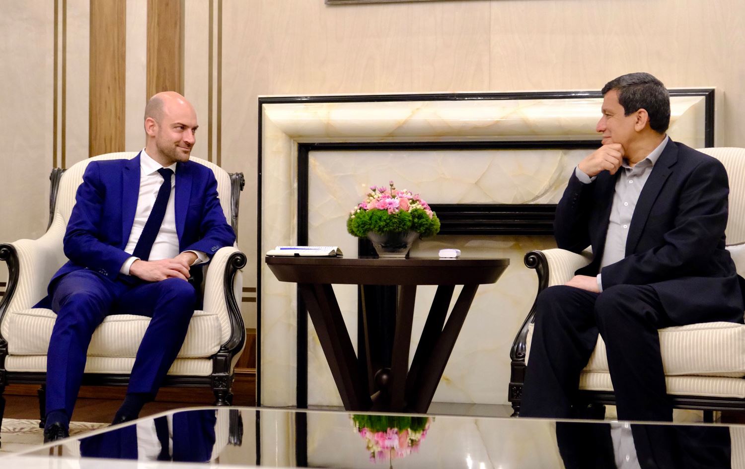 Jean-Noel Barrot û Mezlûm Ebdî /Wêne: Hesabê Xê yê Jean Noel Barrot