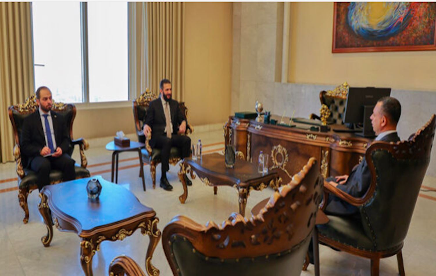 Irak heyeti, Ahmed Şara ile görüştü / Fotoğraf: Sana 