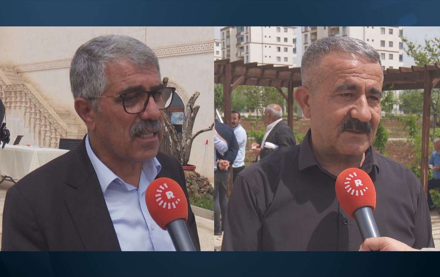 Hevşaredar Sîraç Çelîk û endamê meclisa Şaredariyê Evdilqadir Înanç /Wêne: Rûdaw