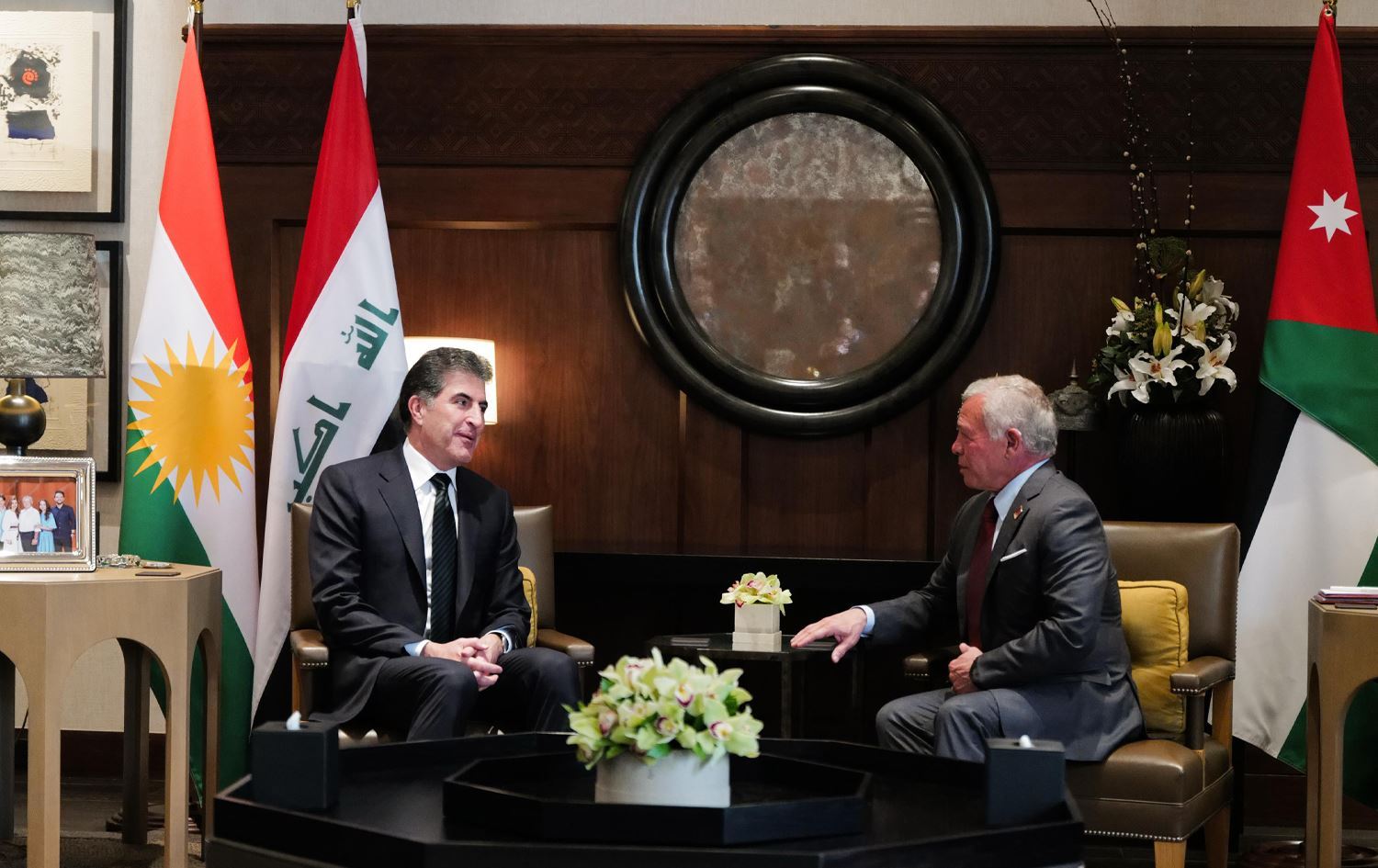 Nêçîrvan Barzanî û  Şah Ebdulah Duyem /Wêne: Serokatiya Herêma Kurdistanê