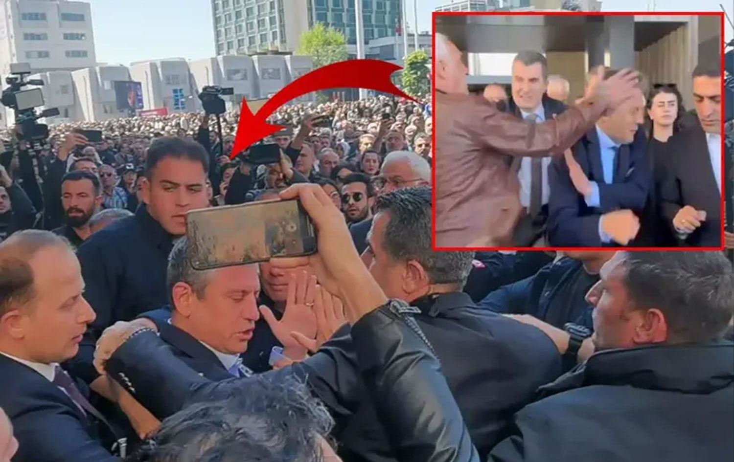 Dema êrişa li Ozgur Ozel /Wêne: Torên Civakî