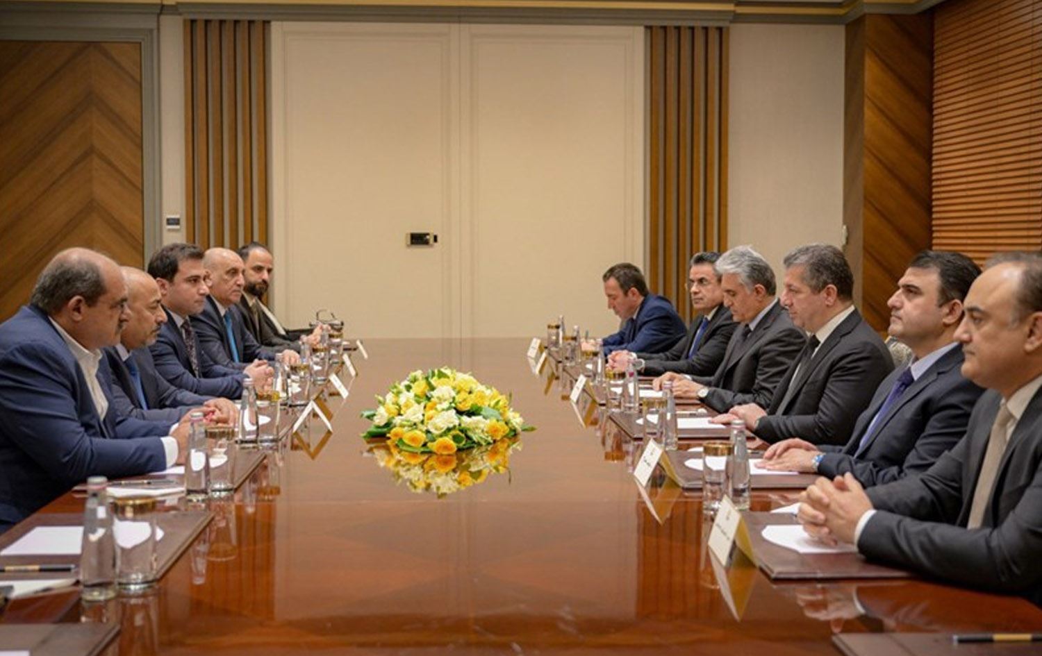 Civîna şandeya Îraqî û Mesrûr Barzanî\ Wêne: Serokwezîriya Herêma Kurdistanê