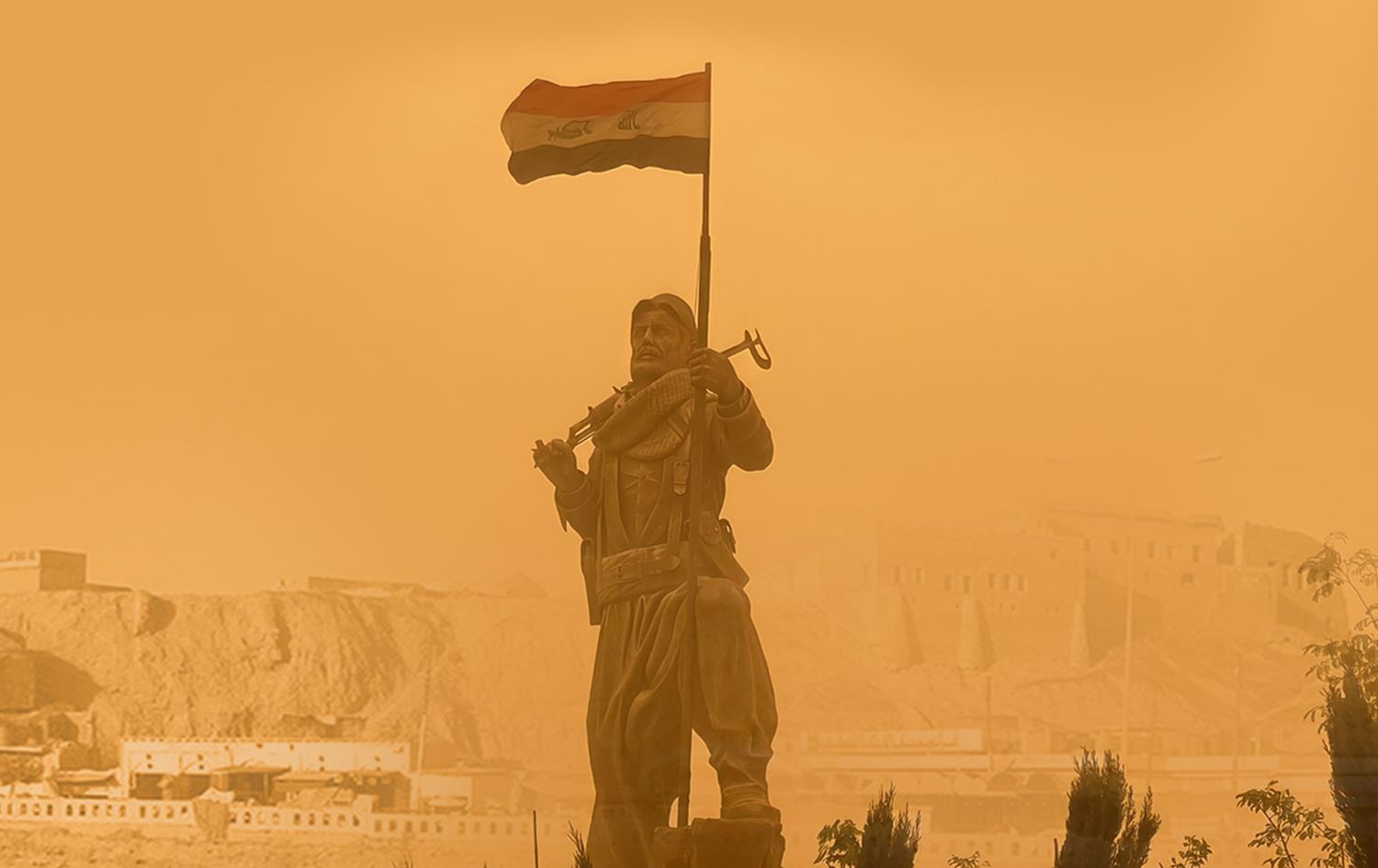 Pêykerê Pêşmerge yê li Kerkûkê\ Wêne: Mihemed Şukir - Rûdaw