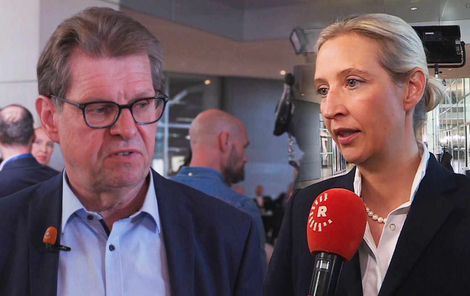 Germany’s far-right MP calls for anti-migration measures while social democrat politician wants economic stability