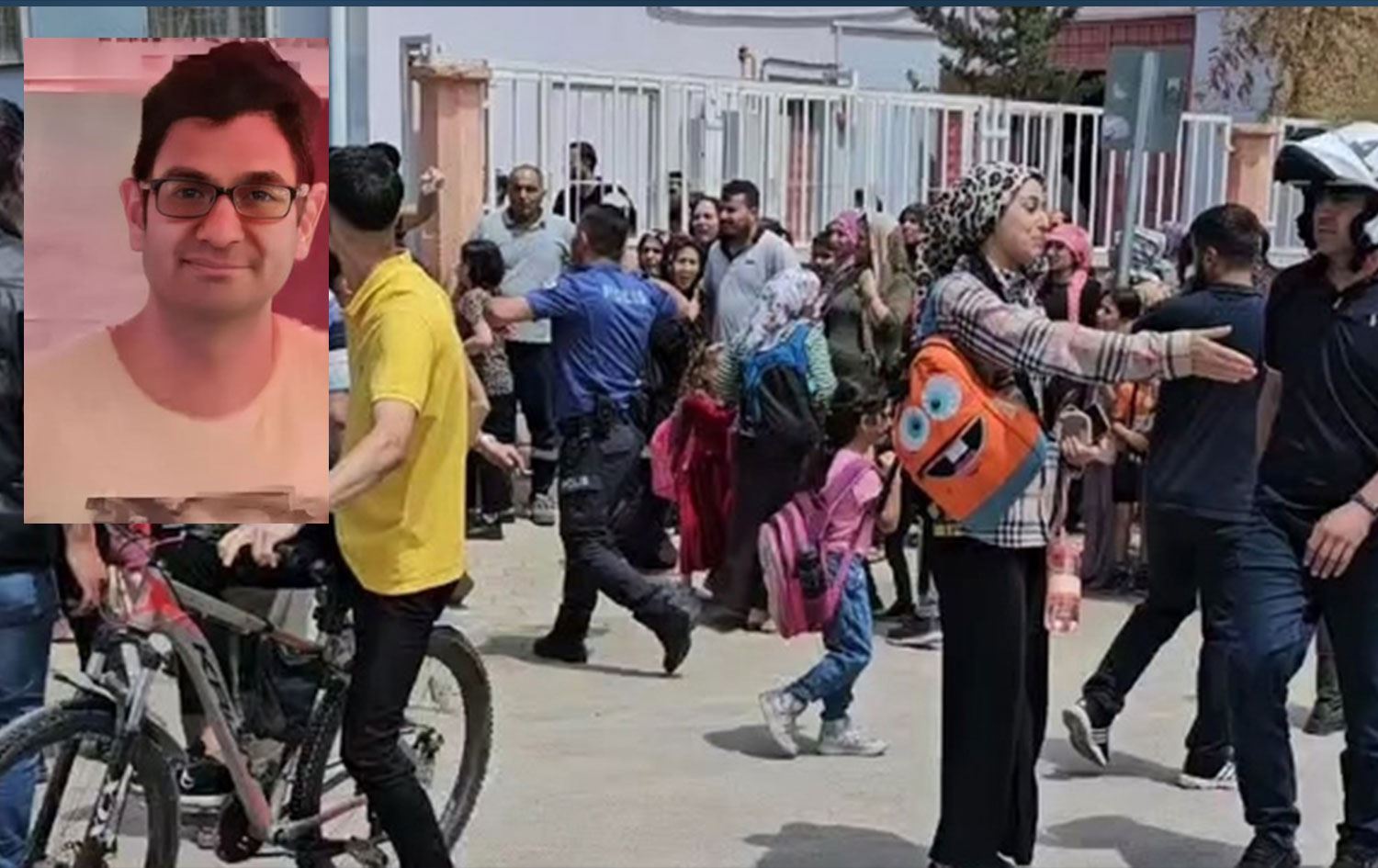 Abdurrahim Yılmaz ve okul önü 